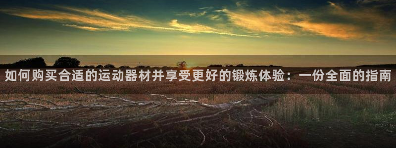 极悦官网首页登录入口：如何购买合适的运动器材并享受更