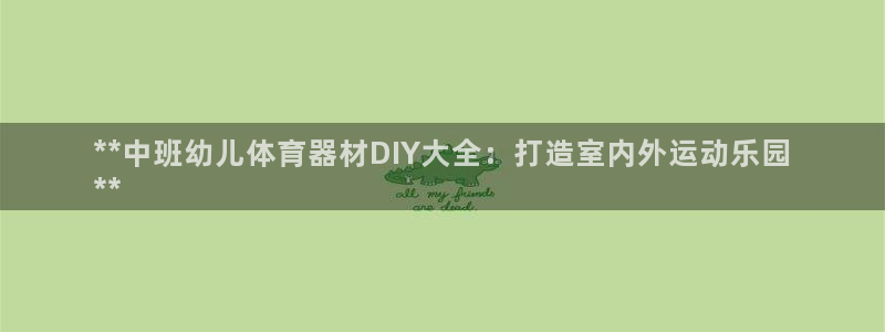 极悦平台官方网站首页：**中班幼儿体育器材DIY大全