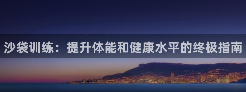 极悦平台登录方式怎么改：沙袋训练：提升体能和健康水平