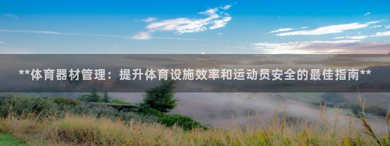 极悦娱乐股东结构：**体育器材管理：提升体育设施效率