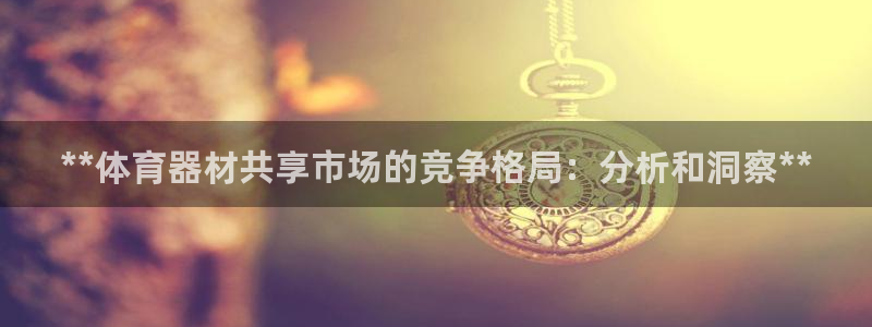极悦平台是什么：**体育器材共享市场的竞争格局：分析