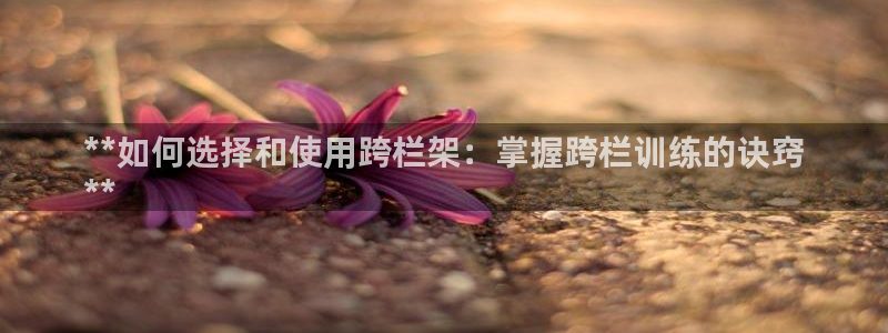 极悦娱乐会被骗吗知乎文章：**如何选择和使用跨栏架：